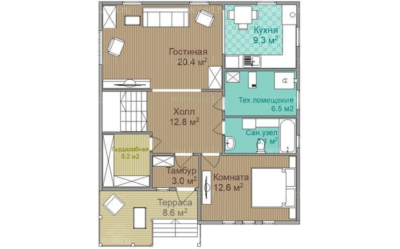 План 1 этажа